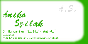 aniko szilak business card